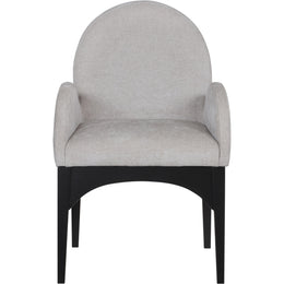 Meridian Waldorf Grey Chenille Fabric Dining Chair