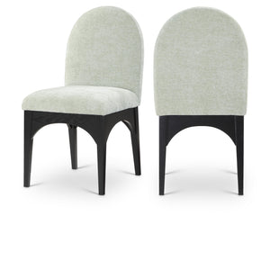 Meridian Waldorf Mint Chenille Fabric Dining Chair