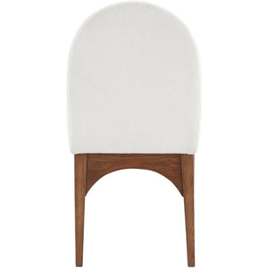 Meridian Waldorf Cream Chenille Fabric Dining Chair
