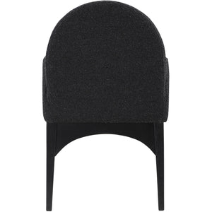 Meridian Waldorf Black Boucle Fabric Dining Chair