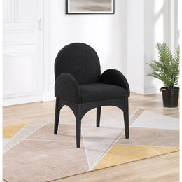 Meridian Waldorf Black Boucle Fabric Dining Chair