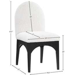 Meridian Waldorf Cream Boucle Fabric Dining Chair