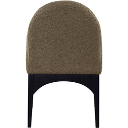 Meridian Waldorf Olive Boucle Fabric Dining Chair