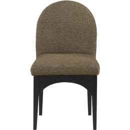 Meridian Waldorf Olive Boucle Fabric Dining Chair
