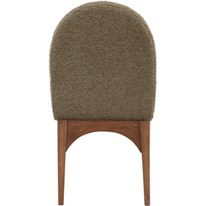 Meridian Waldorf Olive Boucle Fabric Dining Chair