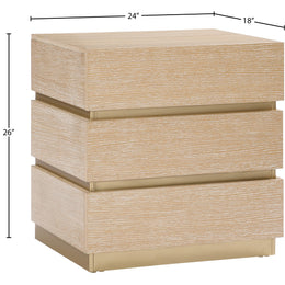 Meridian Zaylan Natural Night Stand