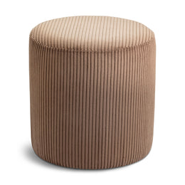 Meridian Roy Brown Microsuede Fabric Ottoman/Stool