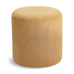 Meridian Roy Yellow Microsuede Fabric Ottoman/Stool