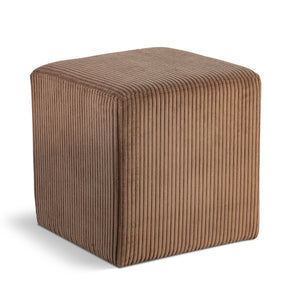 Meridian Roy Brown Microsuede Fabric Ottoman/Stool