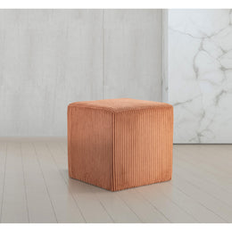 Meridian Roy Cognac Microsuede Fabric Ottoman/Stool