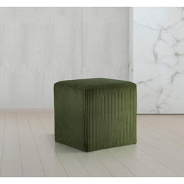 Meridian Roy Green Microsuede Fabric Ottoman/Stool