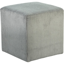 Meridian Roy Grey Microsuede Fabric Ottoman/Stool