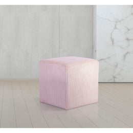 Meridian Roy Pink Microsuede Fabric Ottoman/Stool
