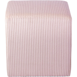 Meridian Roy Pink Microsuede Fabric Ottoman/Stool