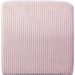 Meridian Roy Pink Microsuede Fabric Ottoman/Stool