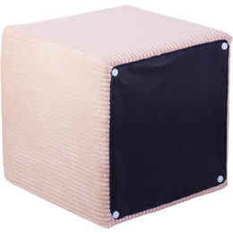 Meridian Roy Pink Microsuede Fabric Ottoman/Stool