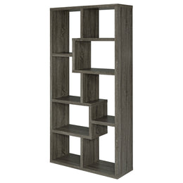 Theo 71-inch 7-shelf Bookshelf Cappuccino