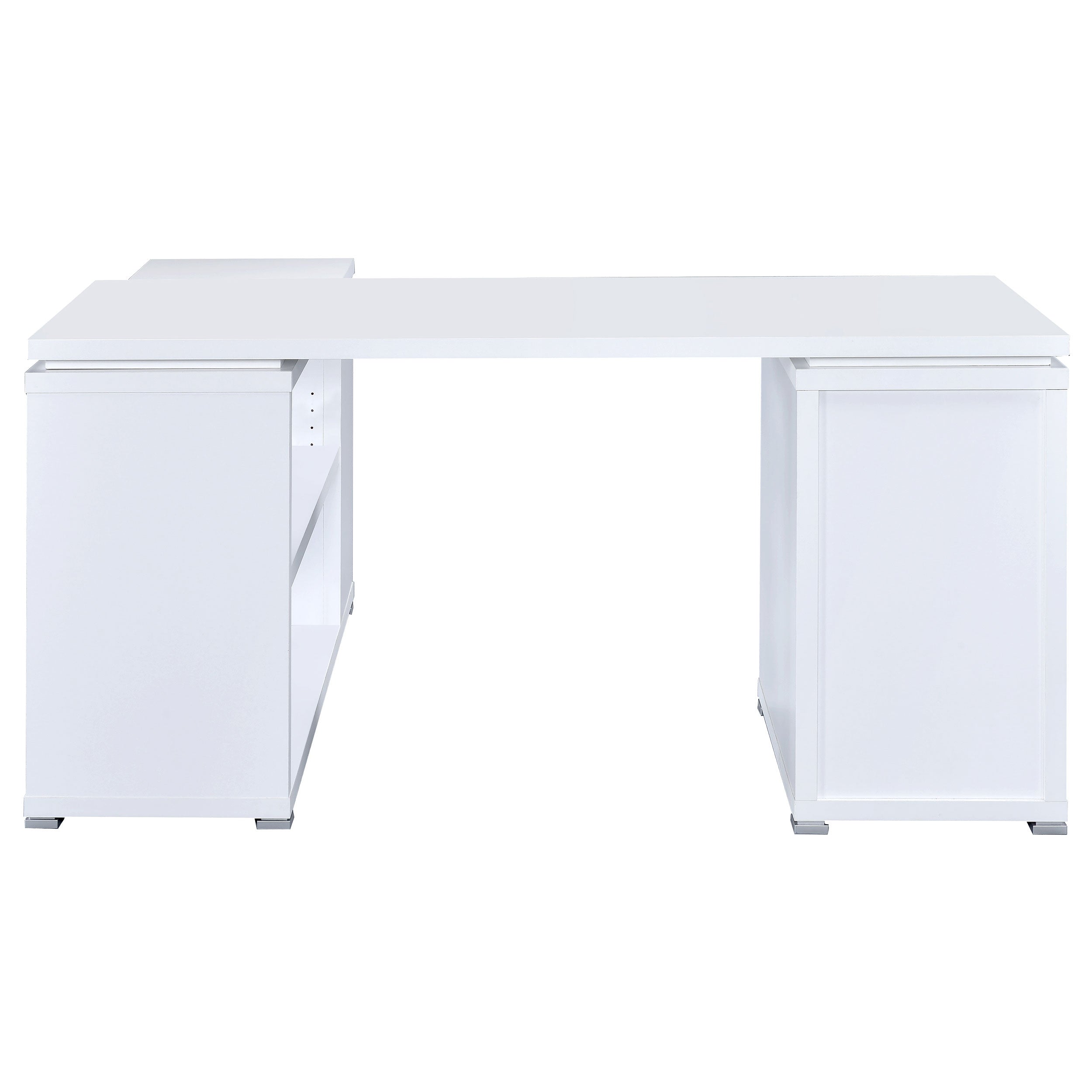 Yvette 60-inch 3-drawer L-Shape Computer Desk Cappuccino