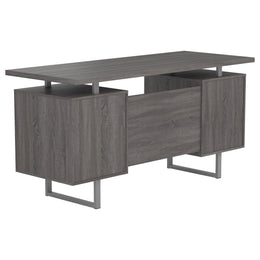 Lawtey 60-inch 2-drawer Computer Desk White High Gloss