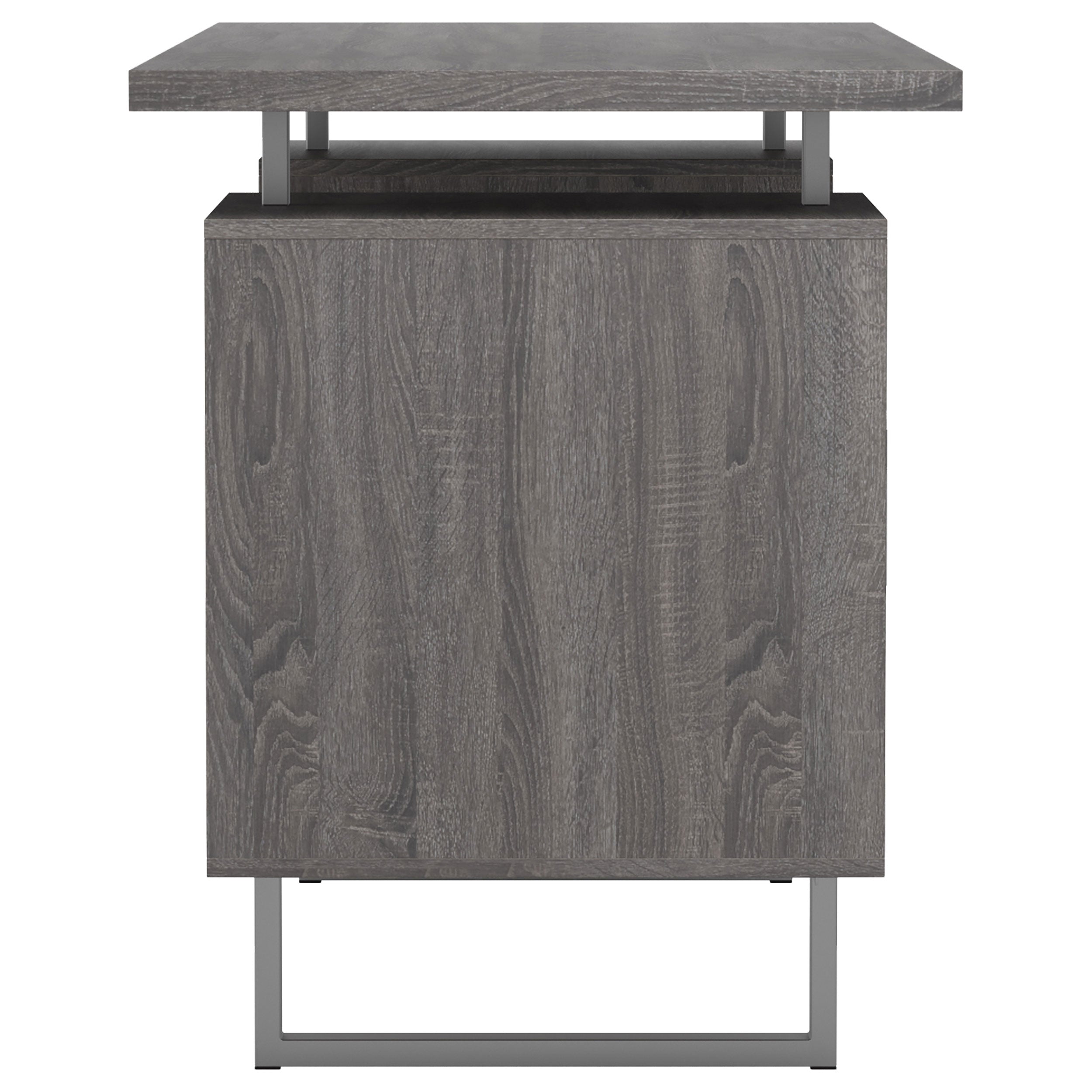 Lawtey 60-inch 2-drawer Computer Desk White High Gloss