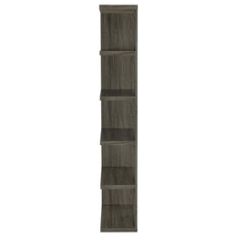 Harrison 71-inch 5-shelf Bookshelf Weathered Grey