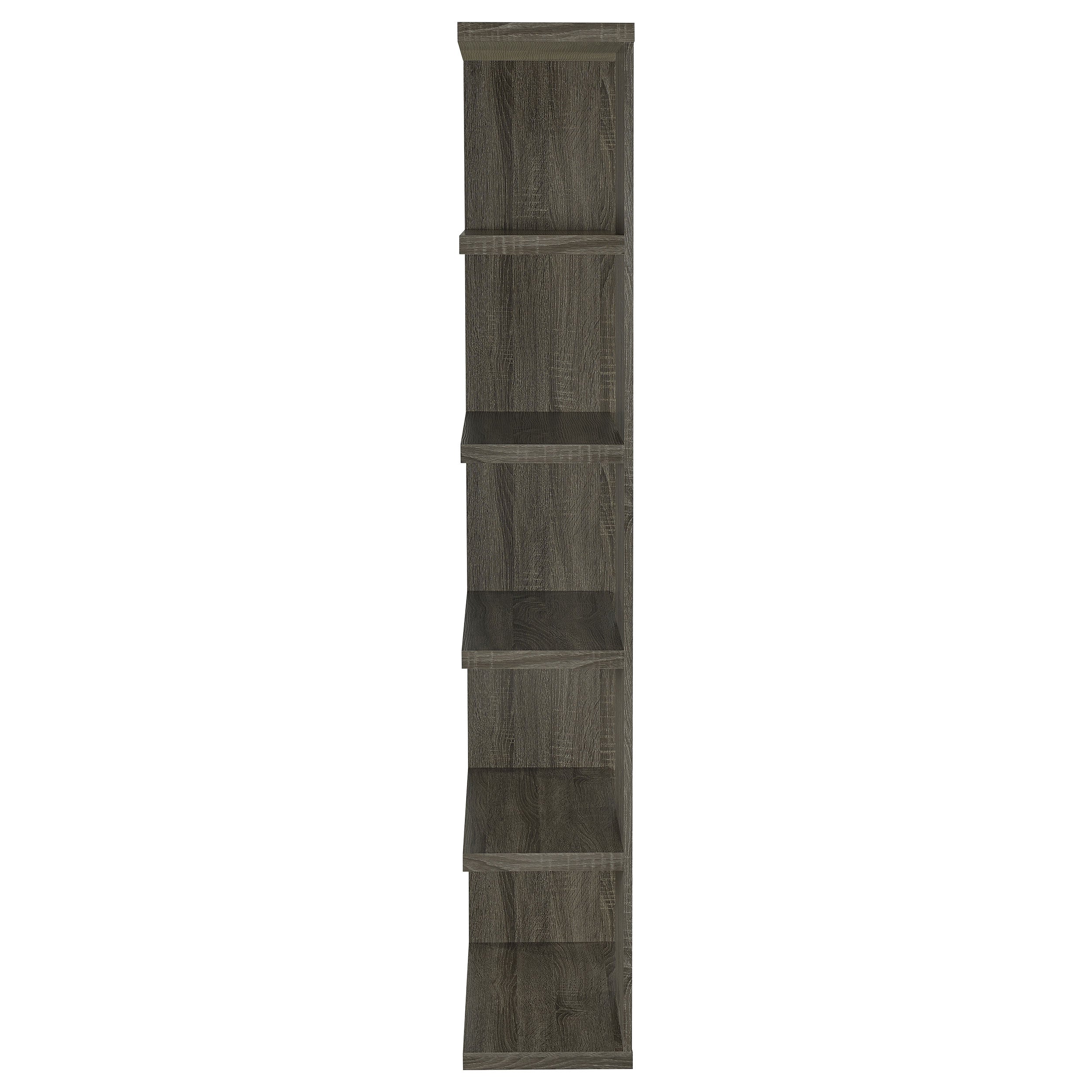 Harrison 71-inch 5-shelf Bookshelf Weathered Grey