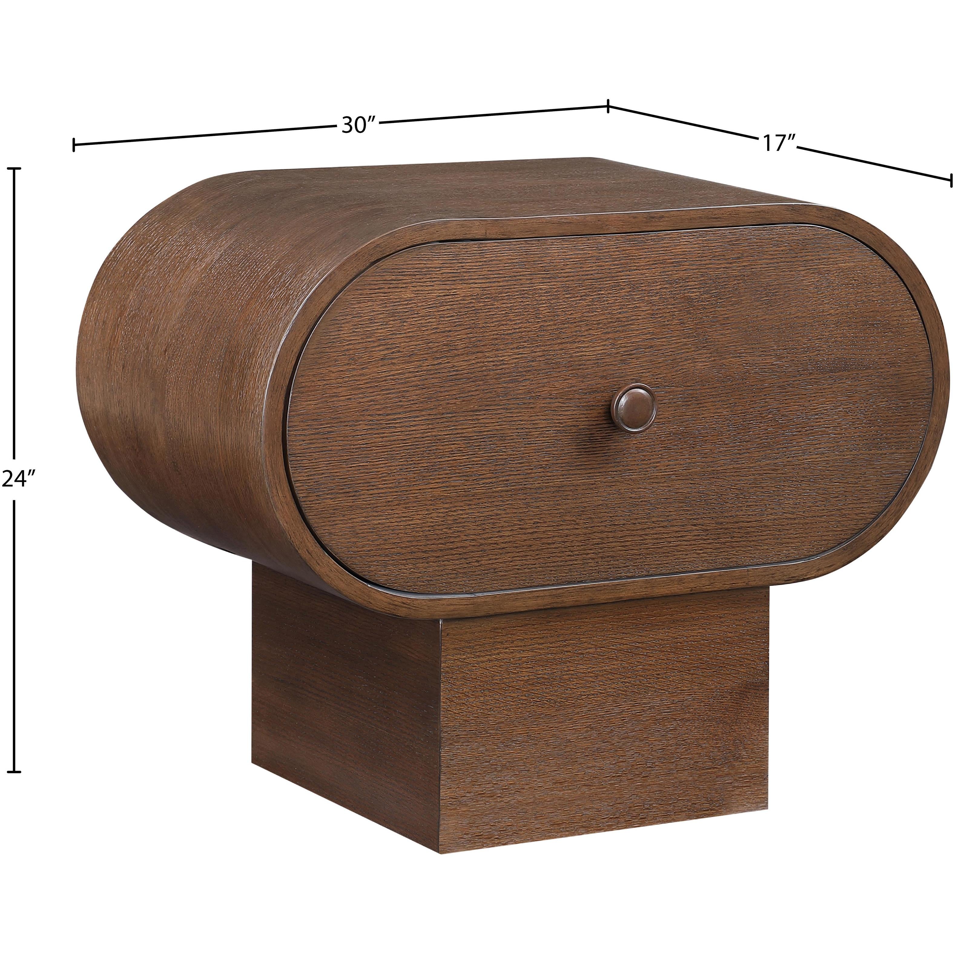 Meridian Harlow Brown Night Stand