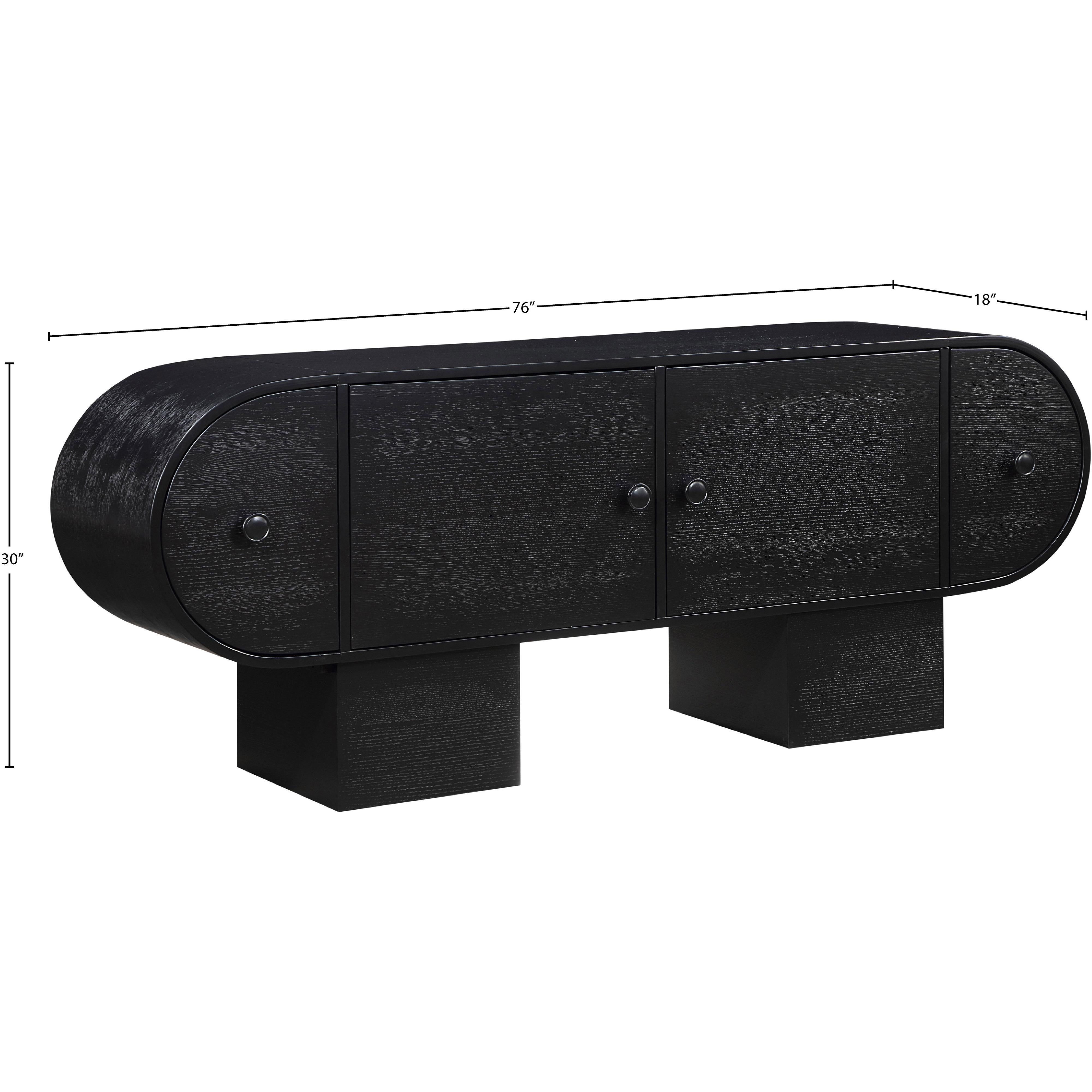 Meridian Harlow Black Sideboard/Buffet