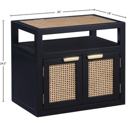 Meridian Cole Black Night Stand