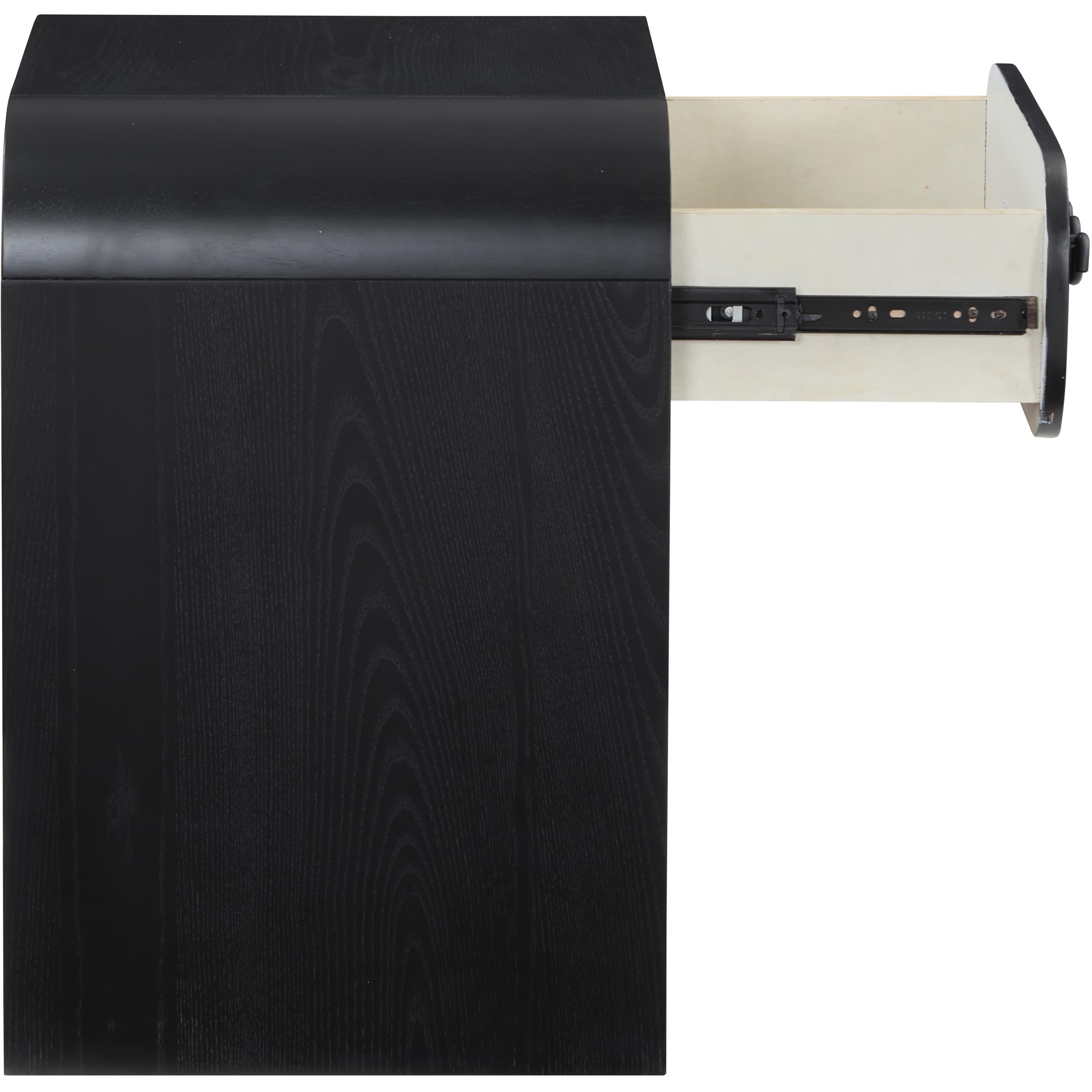 Meridian Hayes Black Night Stand / Side Table