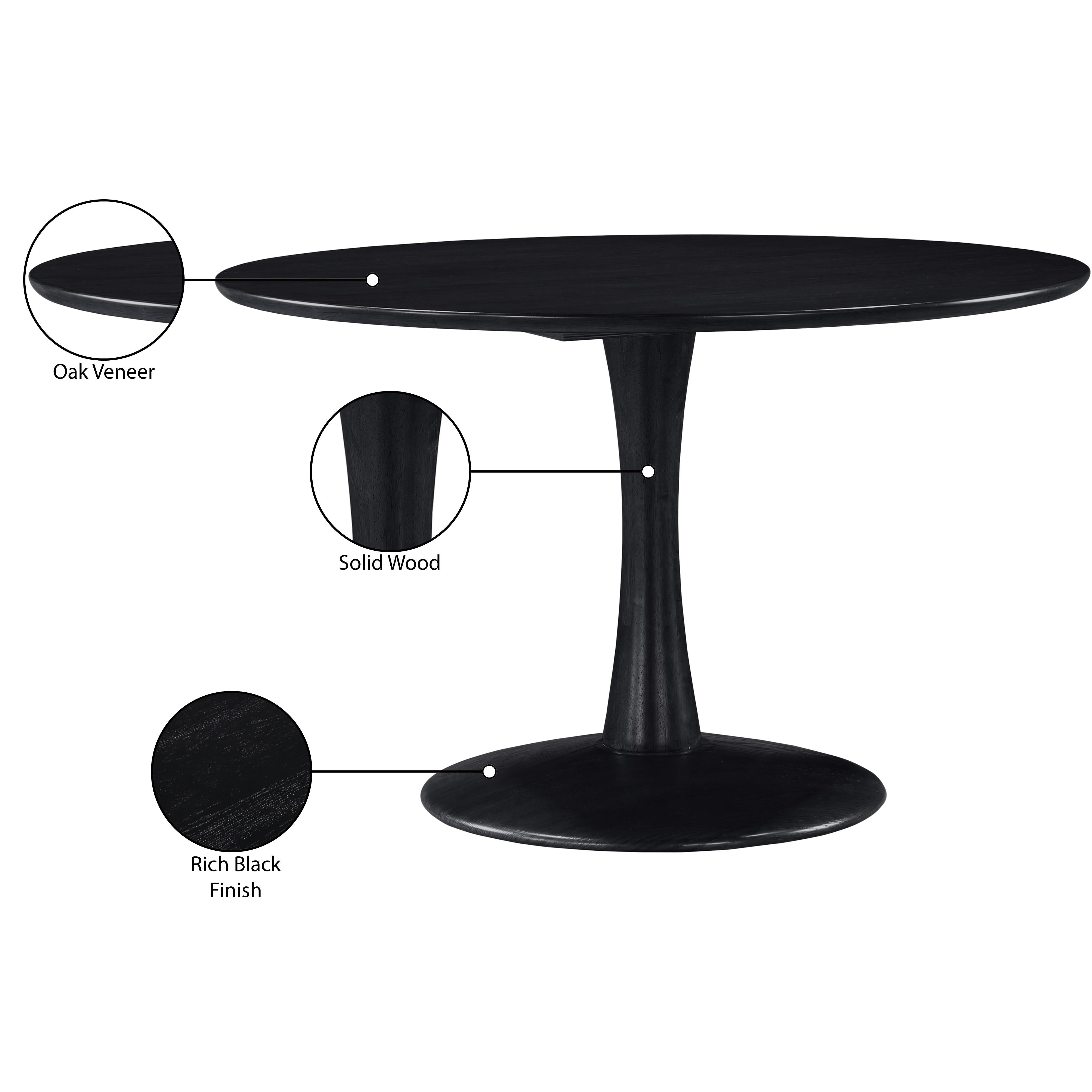 Meridian Holly Black Dining Table