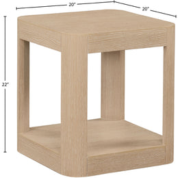 Meridian Reeves Natural End Table