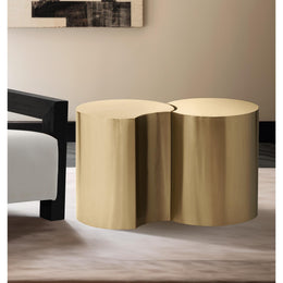 Meridian Dimple Gold End Table