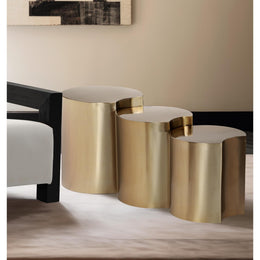 Meridian Dimple Gold End Table