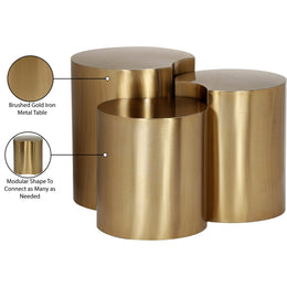 Meridian Dimple Gold End Table