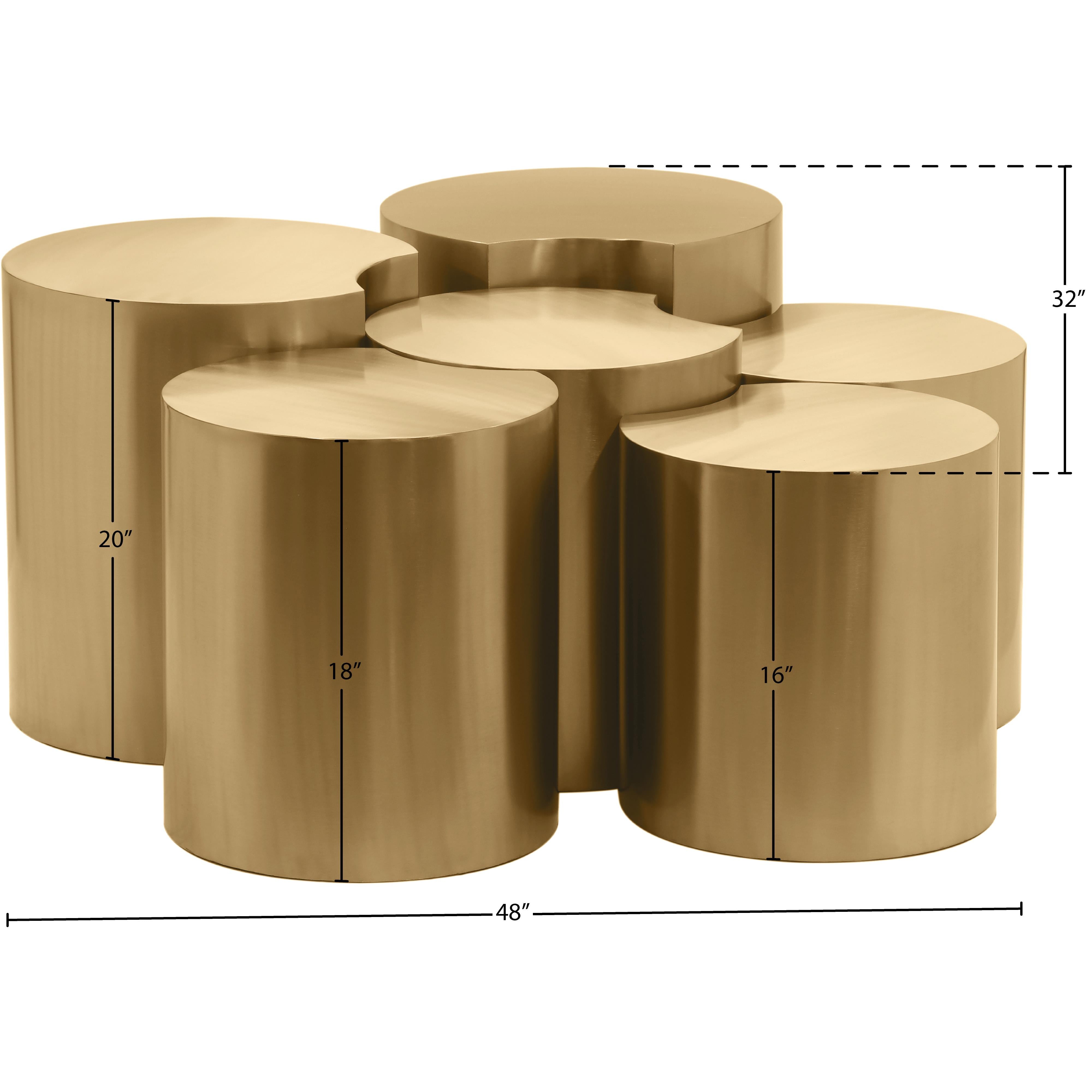 Meridian Dimple Gold Coffee Table