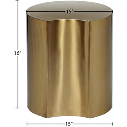 Meridian Dimple Gold End Table