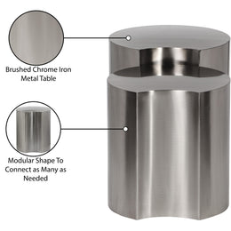 Meridian Dimple Silver End Table