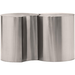 Meridian Dimple Silver End Table