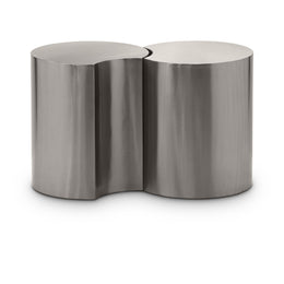 Meridian Dimple Silver End Table