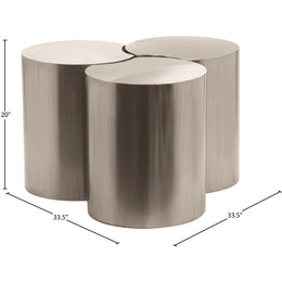 Meridian Dimple Silver Coffee Table