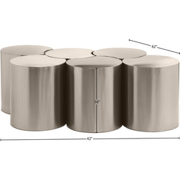 Meridian Dimple Silver Coffee Table