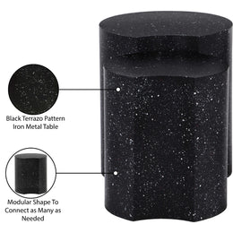 Meridian Dimple Black End Table