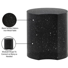 Meridian Dimple Black End Table
