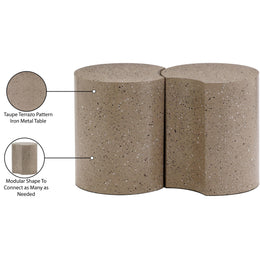 Meridian Dimple Taupe End Table