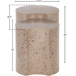 Meridian Dimple Taupe End Table