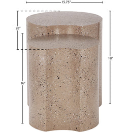 Meridian Dimple Taupe End Table