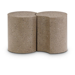 Meridian Dimple Taupe End Table