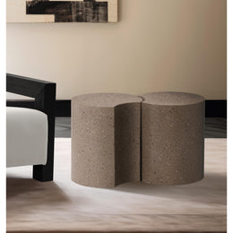 Meridian Dimple Taupe End Table