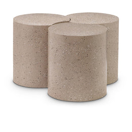 Meridian Dimple Taupe Coffee Table